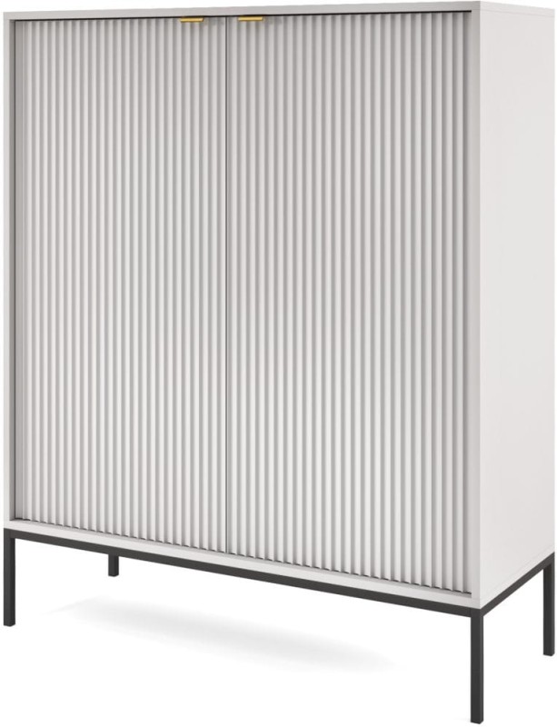 Komoda Nova 104cm szara czarny stelaż