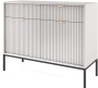 Komoda Nova 104 cm szara czarny stelaż