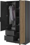 Szafa Nelly 105 cm grafit bez lustra