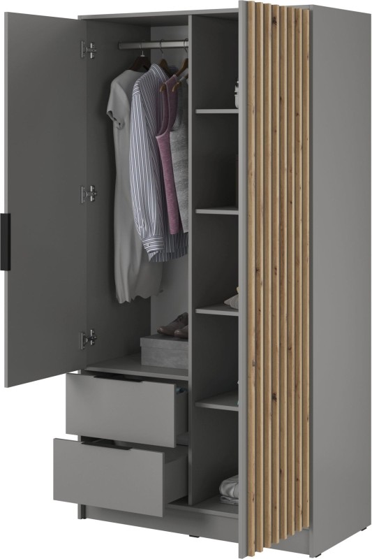 Szafa Nelly 105 cm szary bez lustra