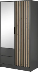 Szafa Nelly 105 cm grafit z lustrem