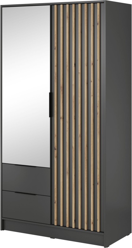 Szafa Nelly 105 cm grafit z lustrem
