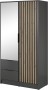 Szafa Nelly 105 cm grafit z lustrem