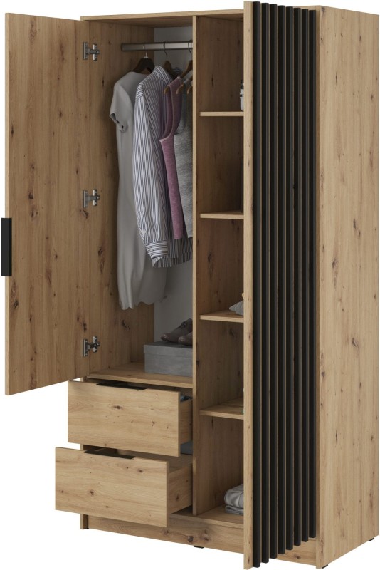 Szafa Nelly 105 cm dąb artisan z lustrem