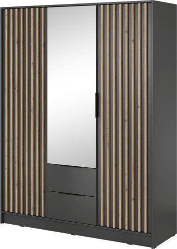 Szafa Nelly 155 cm grafit z lustrem