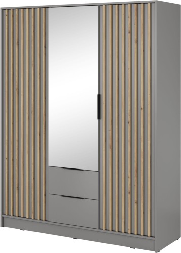 Szafa Nelly 155 cm szary z lustrem