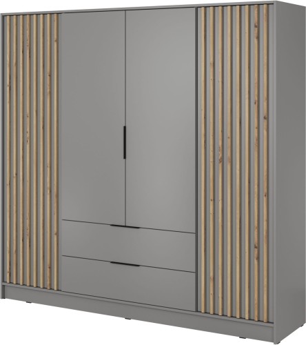 Szafa Nelly 206 cm szary bez lustra