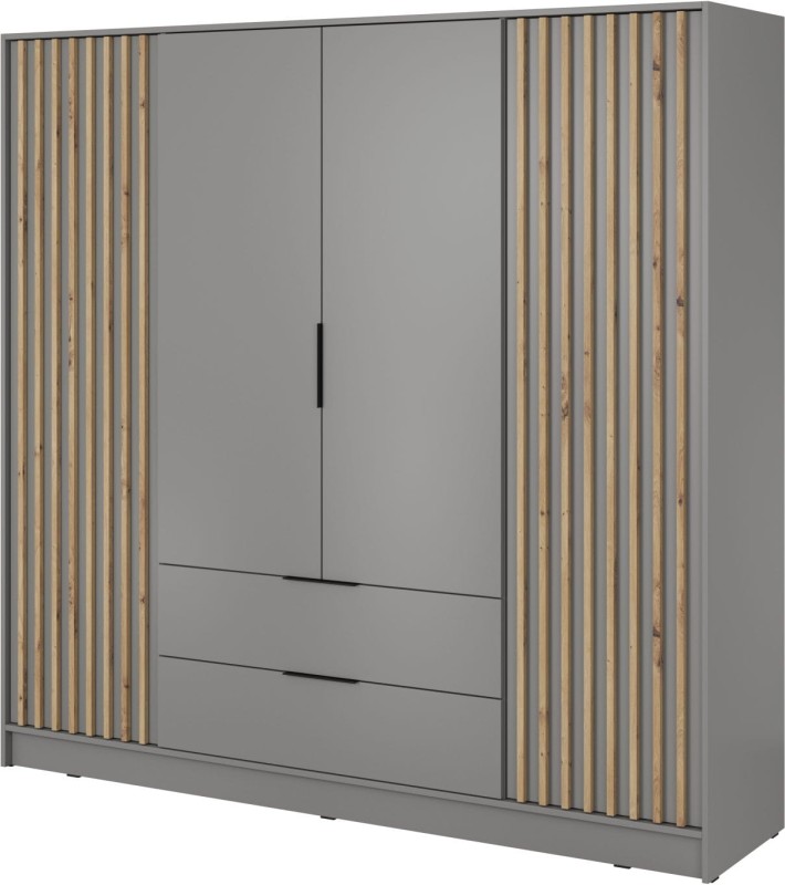 Szafa Nelly 206 cm szary bez lustra