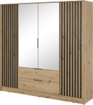 Szafa Nelly 206 cm dąb artisan z lustrem