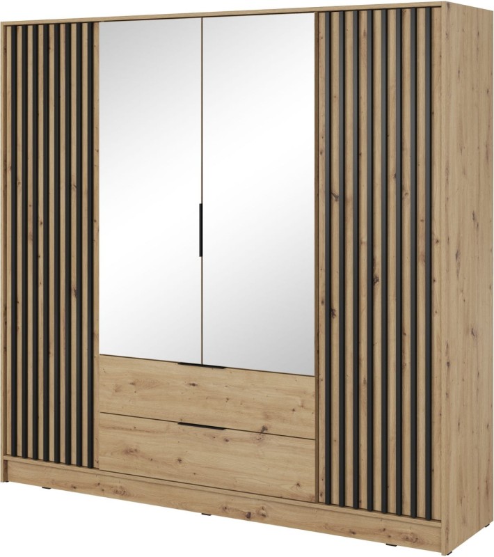 Szafa Nelly 206 cm dąb artisan z lustrem