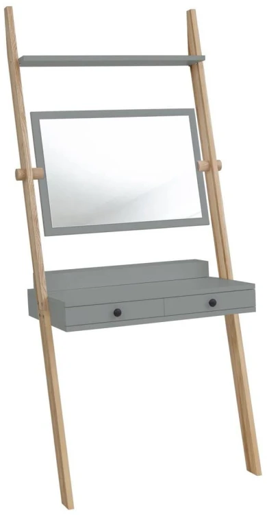 Toaletka drabinowa LENO 79x183cm z lustrem Jesion Ciemnoszara