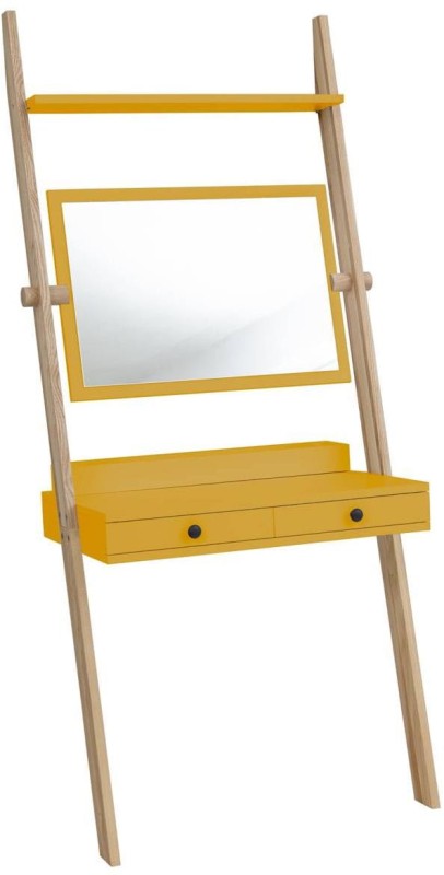 Toaletka drabinowa LENO 79x183cm z lustrem Jesion Ciemny Cytrynowy