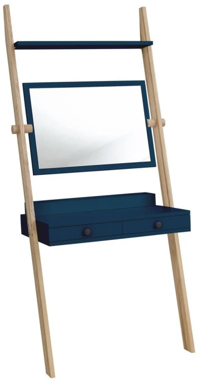 Toaletka drabinowa LENO 79x183cm z lustrem Jesion Petrol Blue
