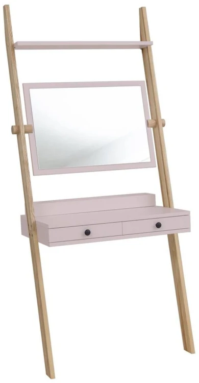 Toaletka drabinowa LENO 79x183cm z lustrem Jesion Różowa