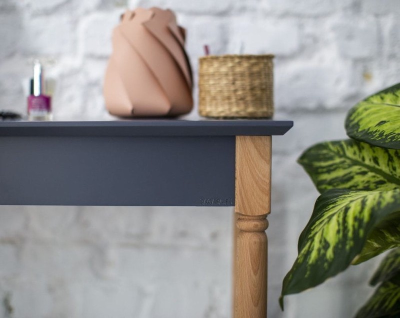 Konsola MAMO z Półką 85x35cm Petrol Blue detal