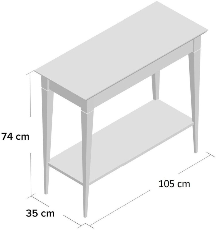Konsola MAMO z półką 105x35cm wymiary