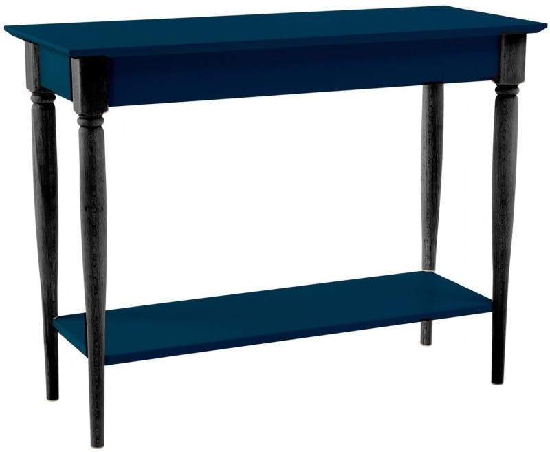 Konsola MAMO z półką 105x35cm Petrol Blue Czarne Nogi