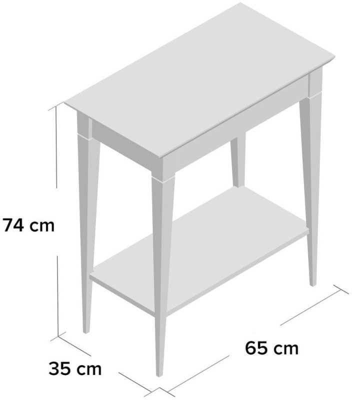 Konsola MAMO z Półką 65x35cm wymiary
