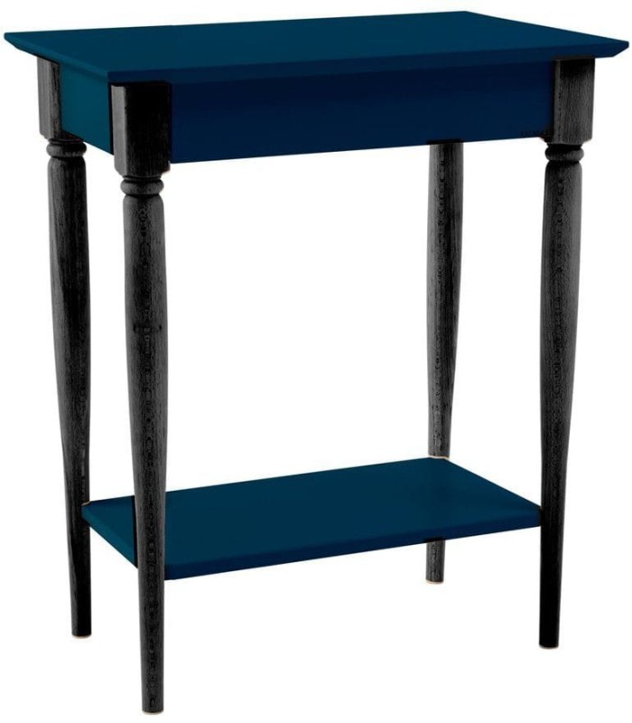 Konsola MAMO z Półką 65x35cm Petrol Blue Czarne nogi