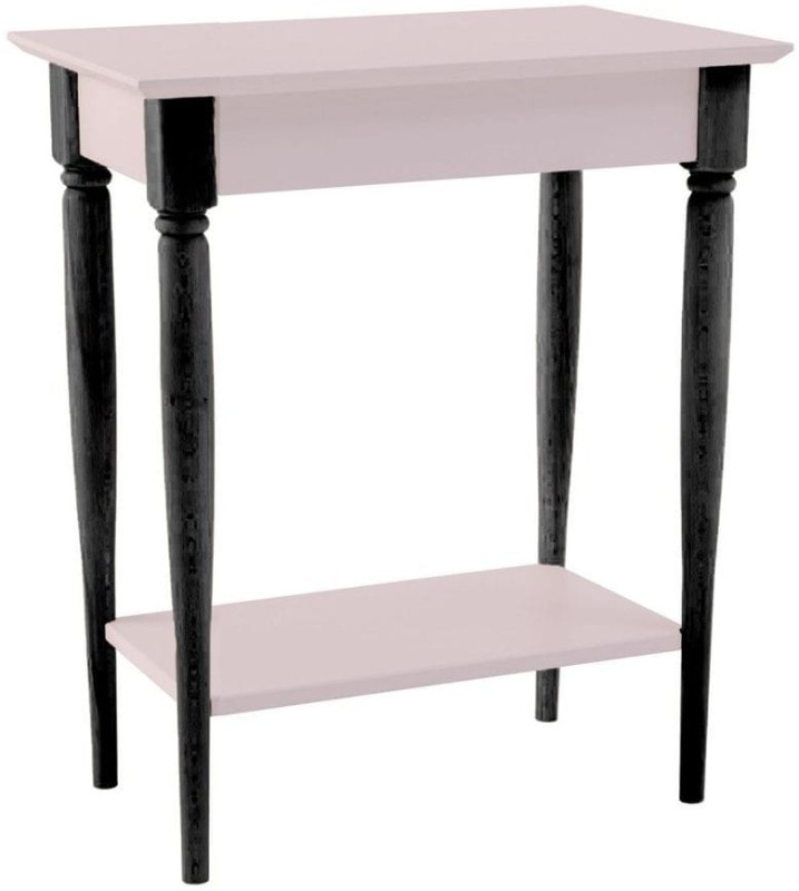 Konsola MAMO z Półką 65x35cm Różowa Czarne nogi