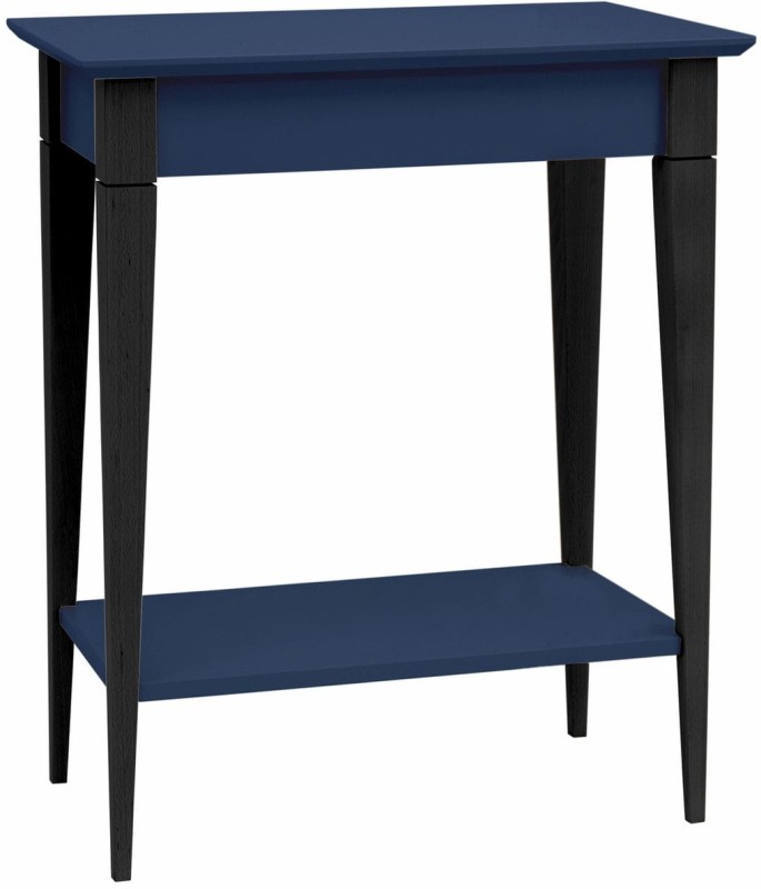 Konsola MIMO z Półką 65x35cm Czarne Nogi Granatowa