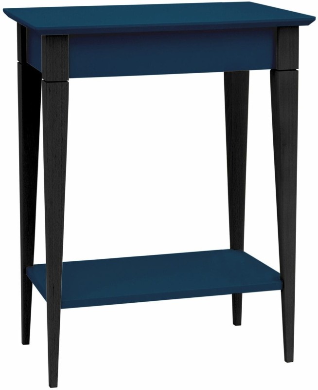 Konsola MIMO z Półką 65x35cm Czarne Nogi Petrol Blue