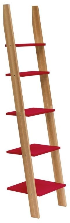 Regal Drabinka ASHME 45x35x180cm Czerwona