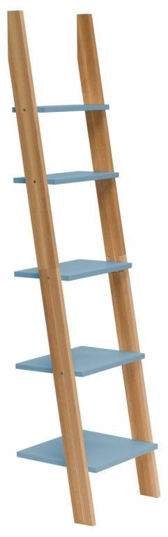 Regal Drabinka ASHME 45x35x180cm Delikatny Niebieski
