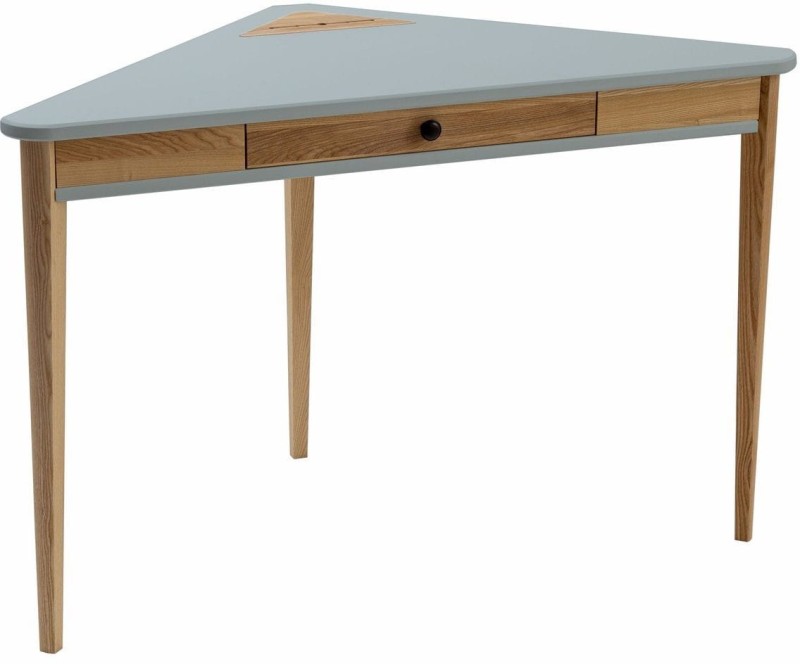 Biurko Narożne ASHME 114x85x85cm Jasnoszare