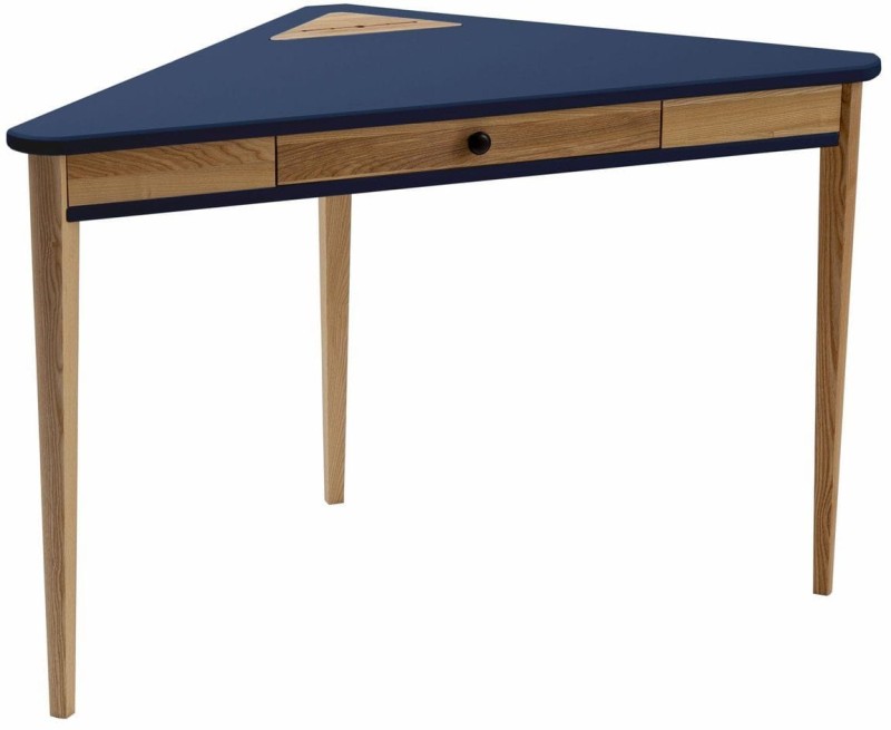 Biurko Narożne ASHME 114x85x85cm Granatowe