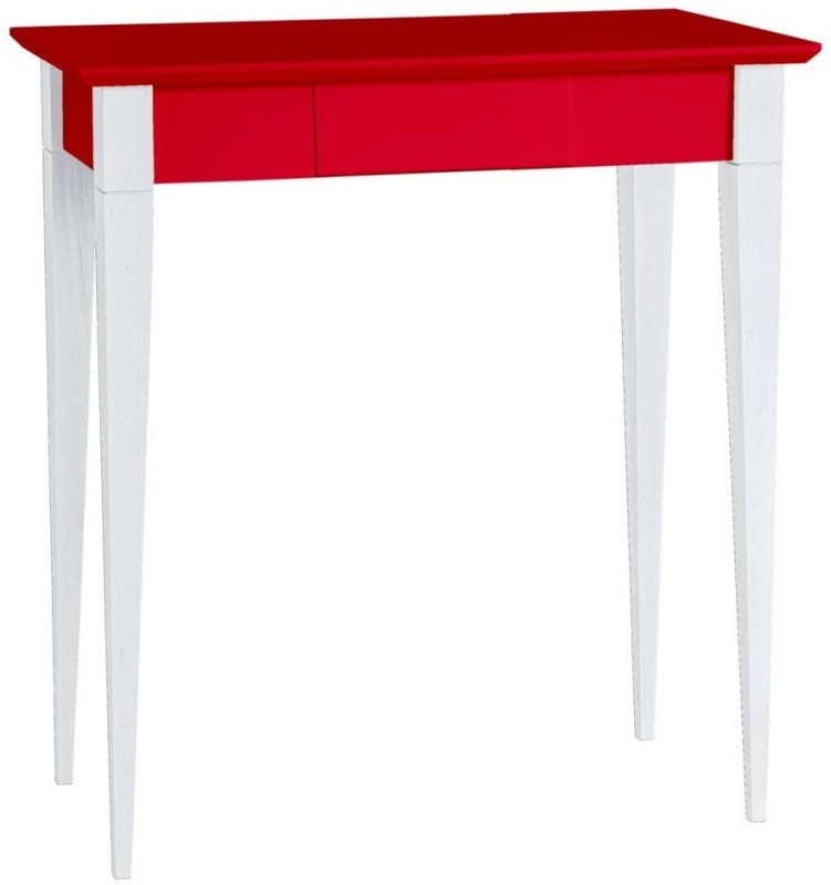 Biurko MIMO 65x40cm z szufladą Czerwone Nogi Białe