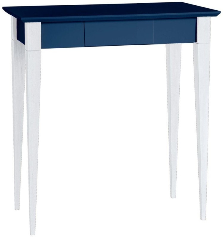 Biurko MIMO 65x40cm z szufladą Granatowe Nogi Białe