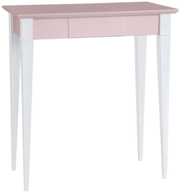 Biurko MIMO 65x40cm z szufladą Różowe Nogi Białe