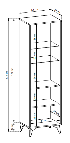 Witryna Diamond wysoka