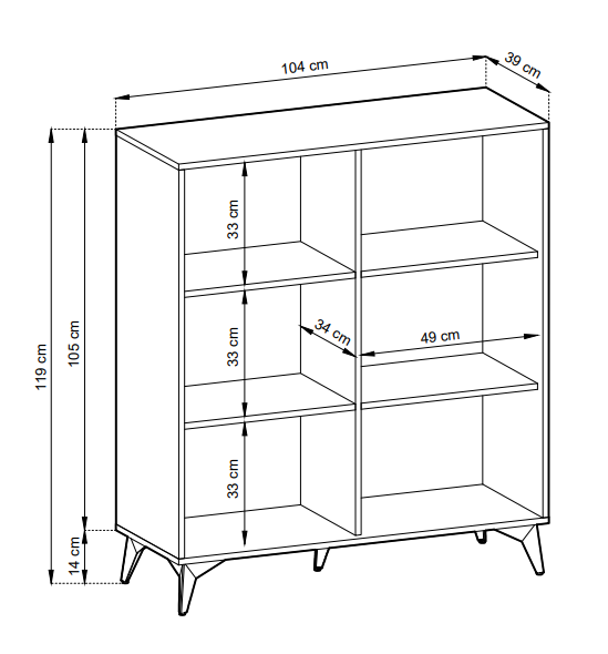 Komoda Diamond wysoka
