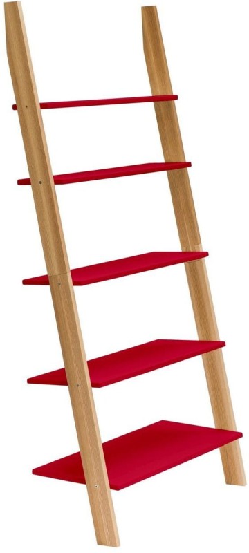 Regal Drabinka ASHME 85x35x180cm Czerwona