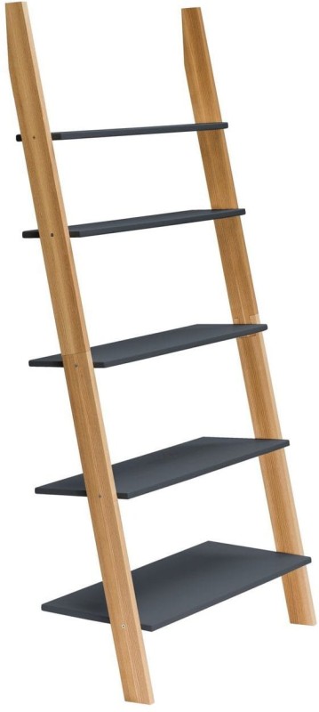 Regal Drabinka ASHME 85x35x180cm Grafitowa