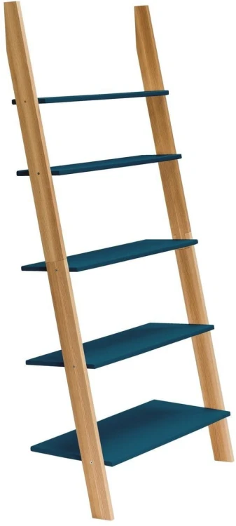 Regal Drabinka ASHME 85x35x180cm Petrol Blue