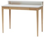 Biurko ASHME Jesionowe 110x56x75cm z szufladą Biale