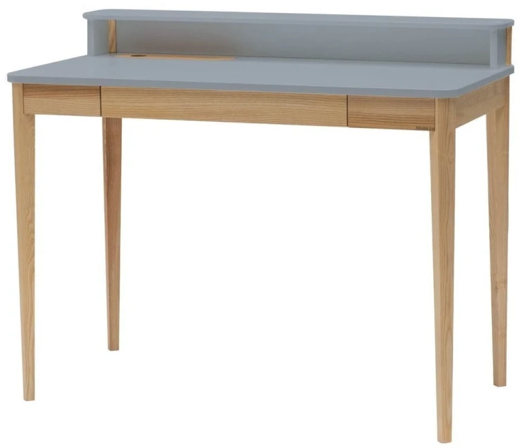 Biurko ASHME Jesionowe 110x56x75cm z szufladą Ciemnoszare