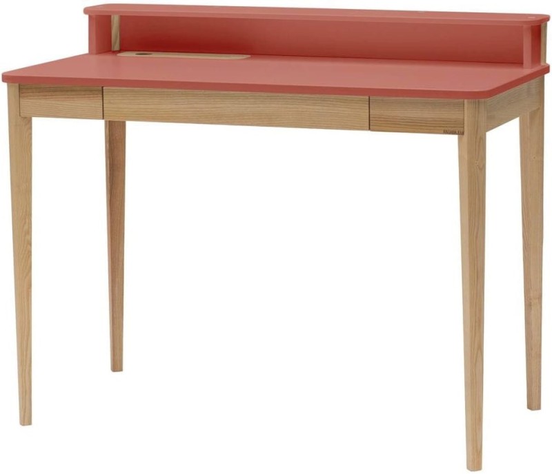 Biurko ASHME Jesionowe 110x56x75cm z szufladą Ciemny Koralowy