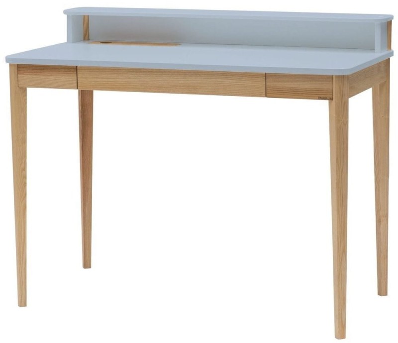 Biurko ASHME Jesionowe 110x56x75cm z szufladą Jasnoszare