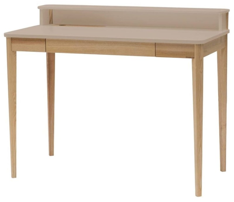 Biurko ASHME Jesionowe 110x56x75cm z szufladą Kawa z mlekiem