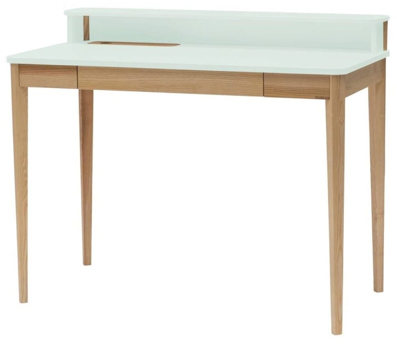 Biurko ASHME Jesionowe 110x56x75cm z szufladą Ulotny Mietowy