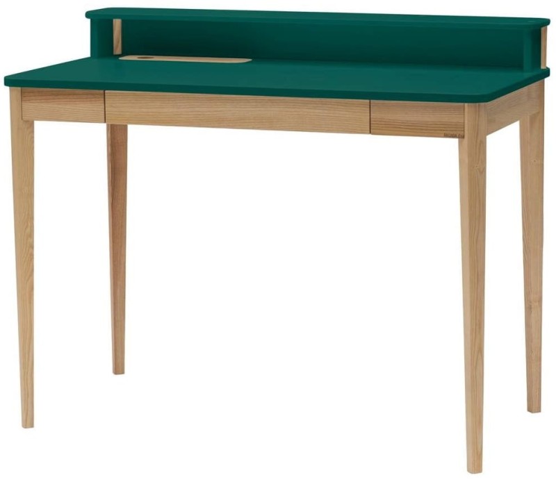 Biurko ASHME Jesionowe 110x56x75cm z szufladą Zielony Butelkowy