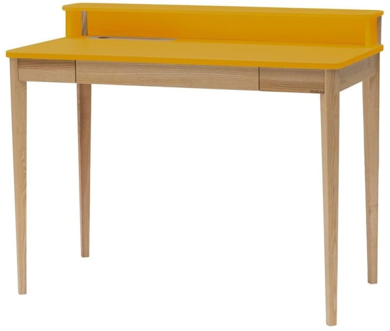 Biurko ASHME Jesionowe 110x56x75cm z szufladą Żółty