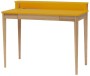 Biurko ASHME Jesionowe 110x56x75cm z szufladą Żółty