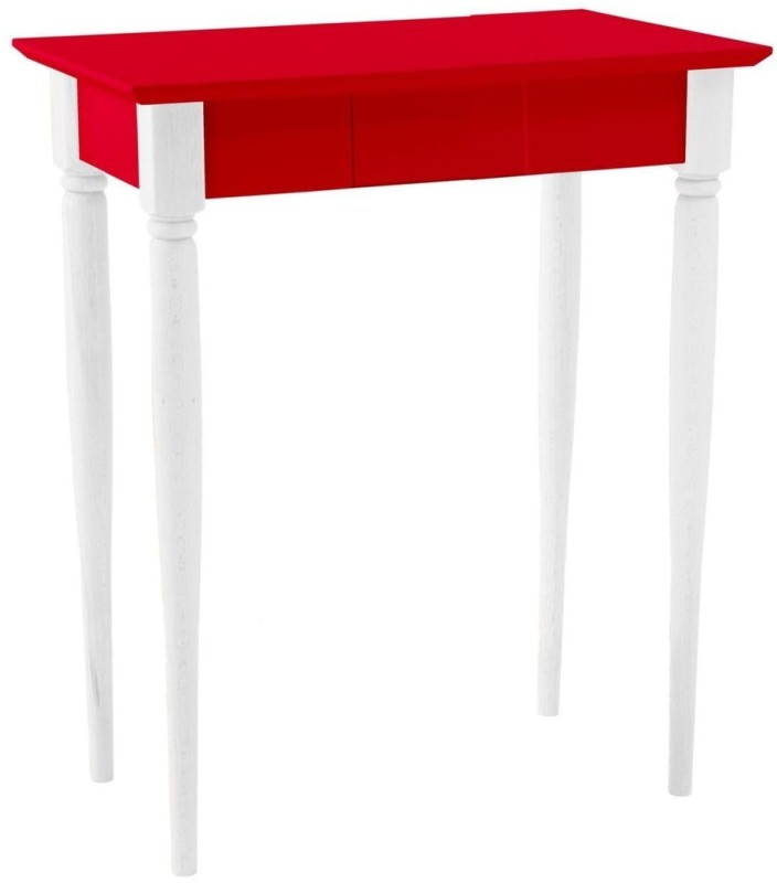Biurko MAMO z Szufladą 65x40-cm Białe Nogi Czerwone