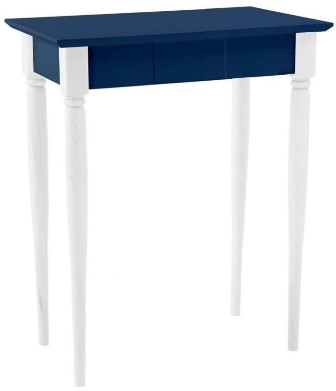 Biurko MAMO z Szufladą 65x40-cm Białe Nogi Granatowe
