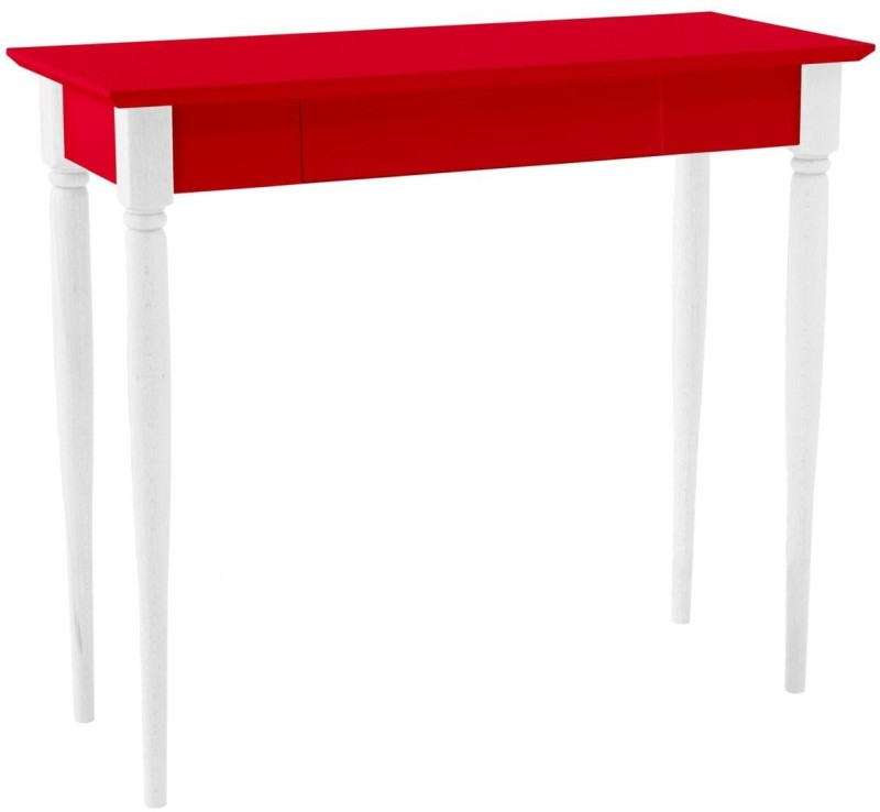 Biurko MAMO z Szuflada 85x40cm Czerwone Biale Nogi